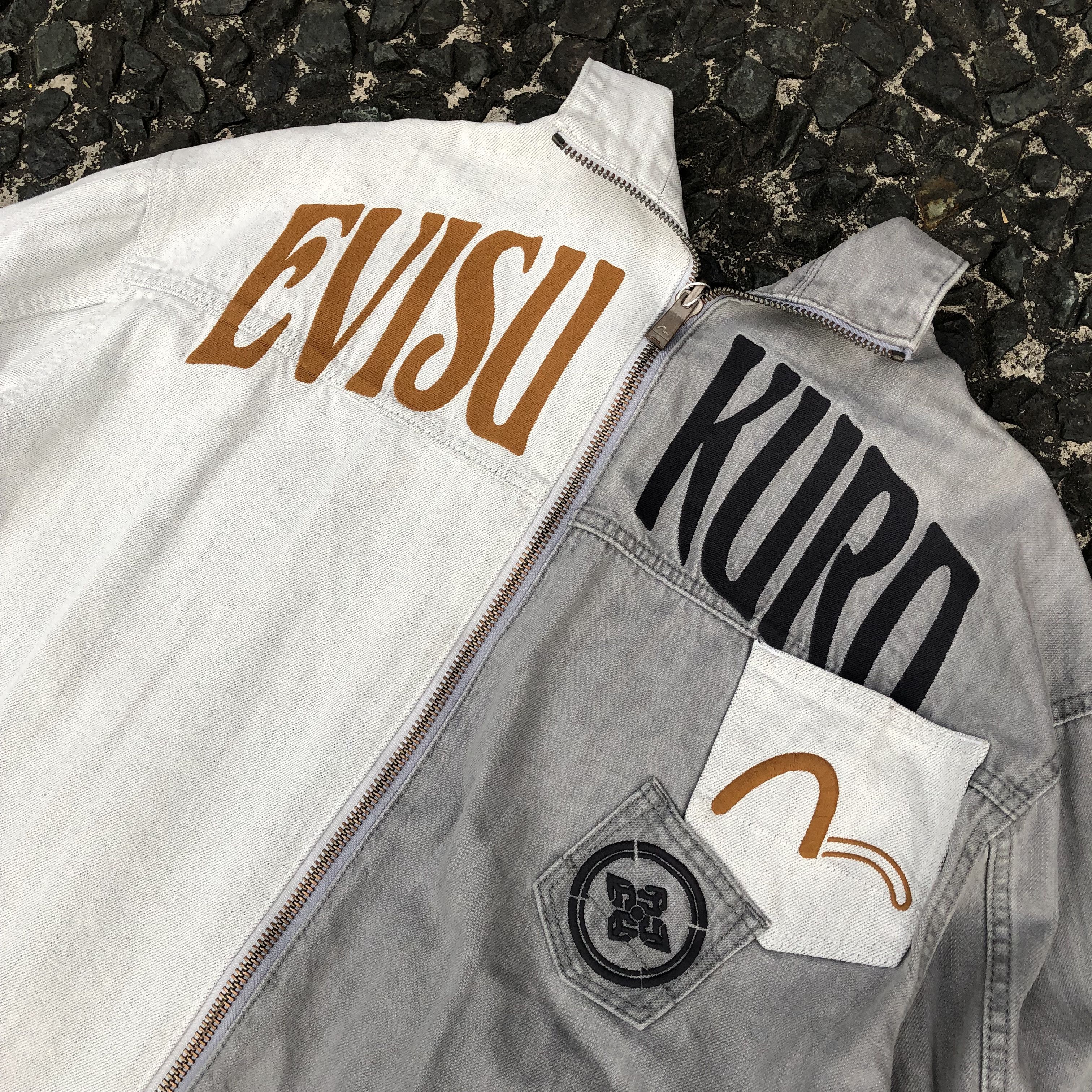 Evisu Evisu Kuro Seagull Split Denim Jacket Size US L / EU 52-54 / 3 - 5 Thumbnail