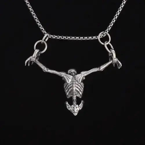 Jewelry Half Body Skull Pendant Necklace Size ONE SIZE - 3 Thumbnail
