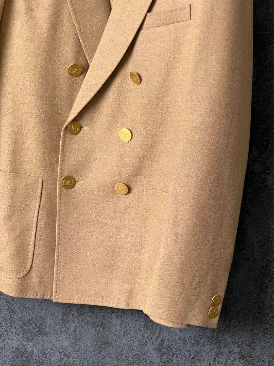 Valentino Valentino Khaki Wool Casual Suit Jacket Size US M / EU 48-50 / 2 - 4 Thumbnail