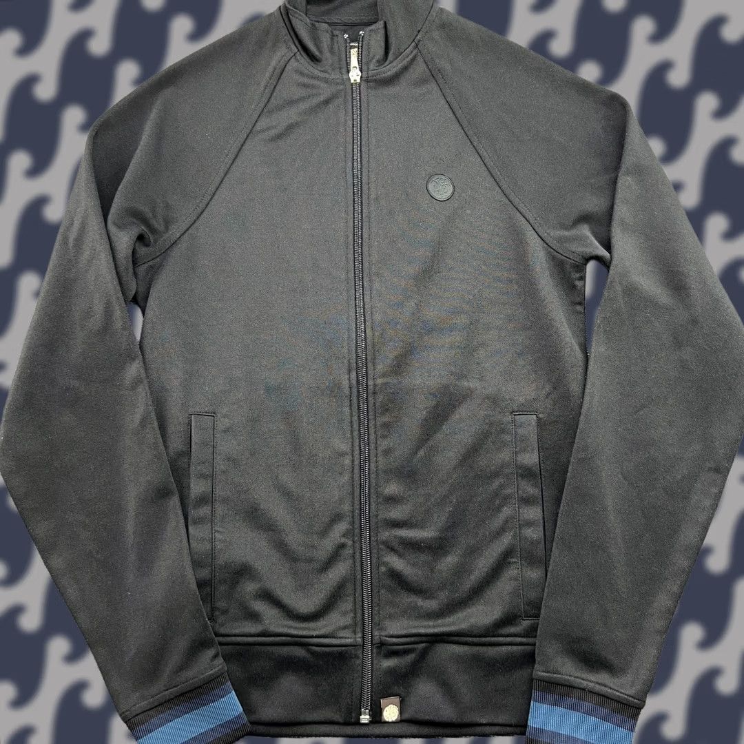 Pretty Green Pretty Green Track Jacket Womens XS Black Full Zip Hooded Lightweight Pockets Sports Modern Fit Size XS / US 0-2 / IT 36-38 - 1 Thumbnail