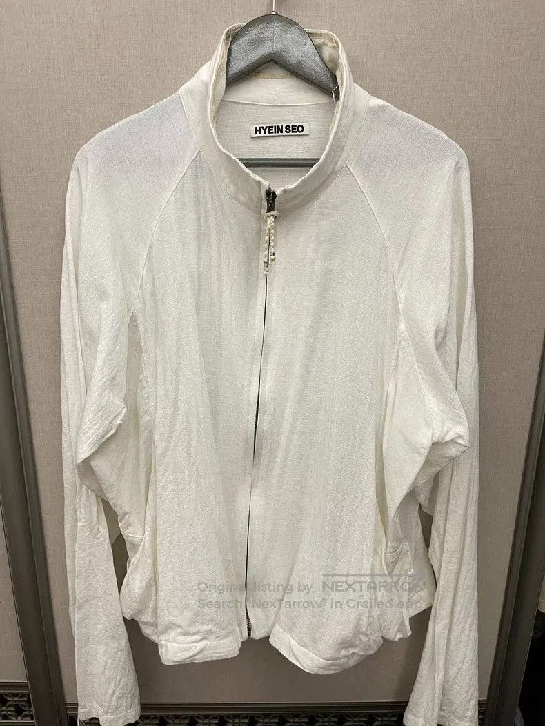 Hyein Seo Lightweight Linen Jacket with Fringe Detail. Size US M / EU 48-50 / 2 - 2 Thumbnail