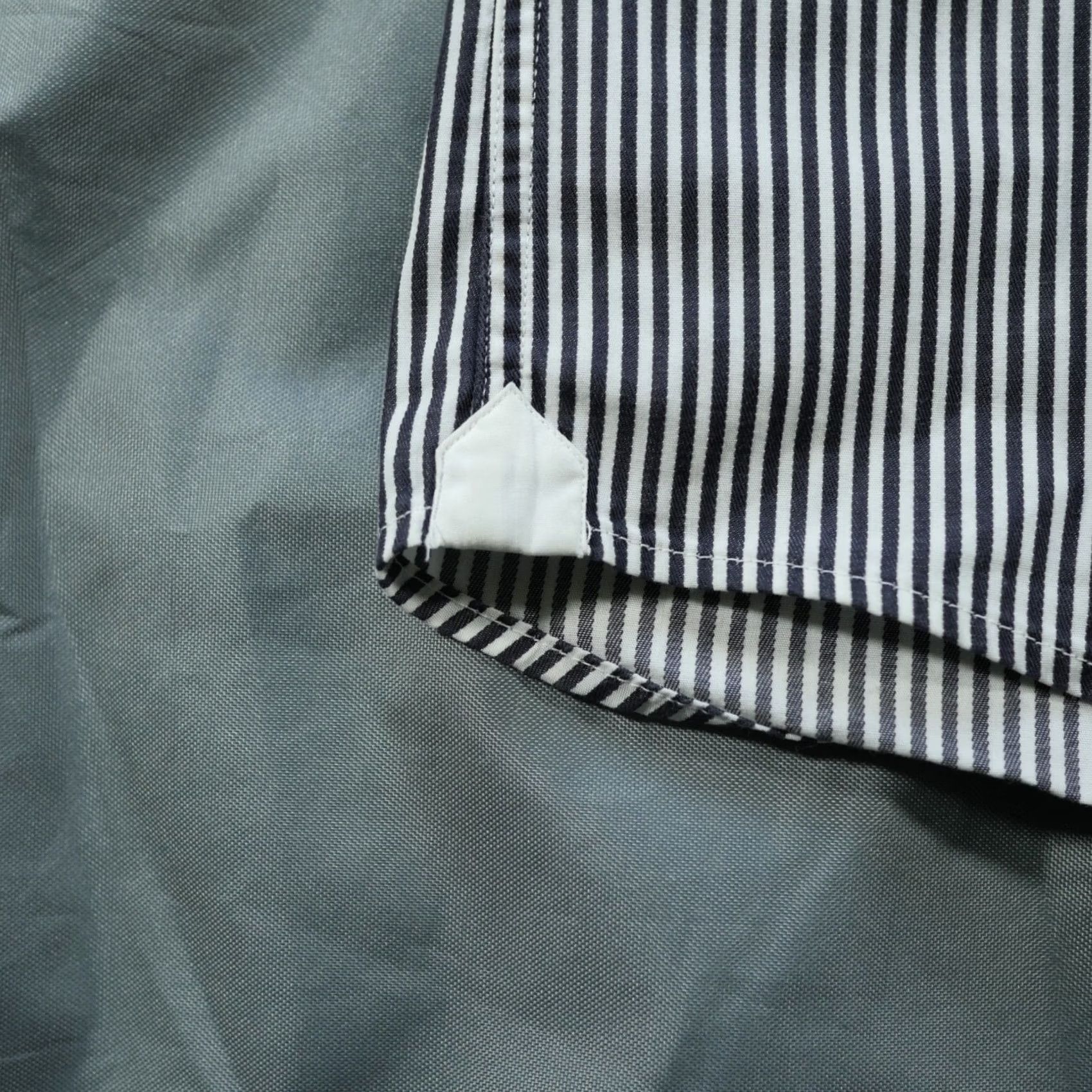 Ermenegildo Zegna Zegna Shirt Mens Large 16 Drop 8 Black Striped Pearl Snap Barrel Button-Up Classic Cotton Denim Cap Sleeve Mens Size US L / EU 52-54 / 3 - 4 Thumbnail