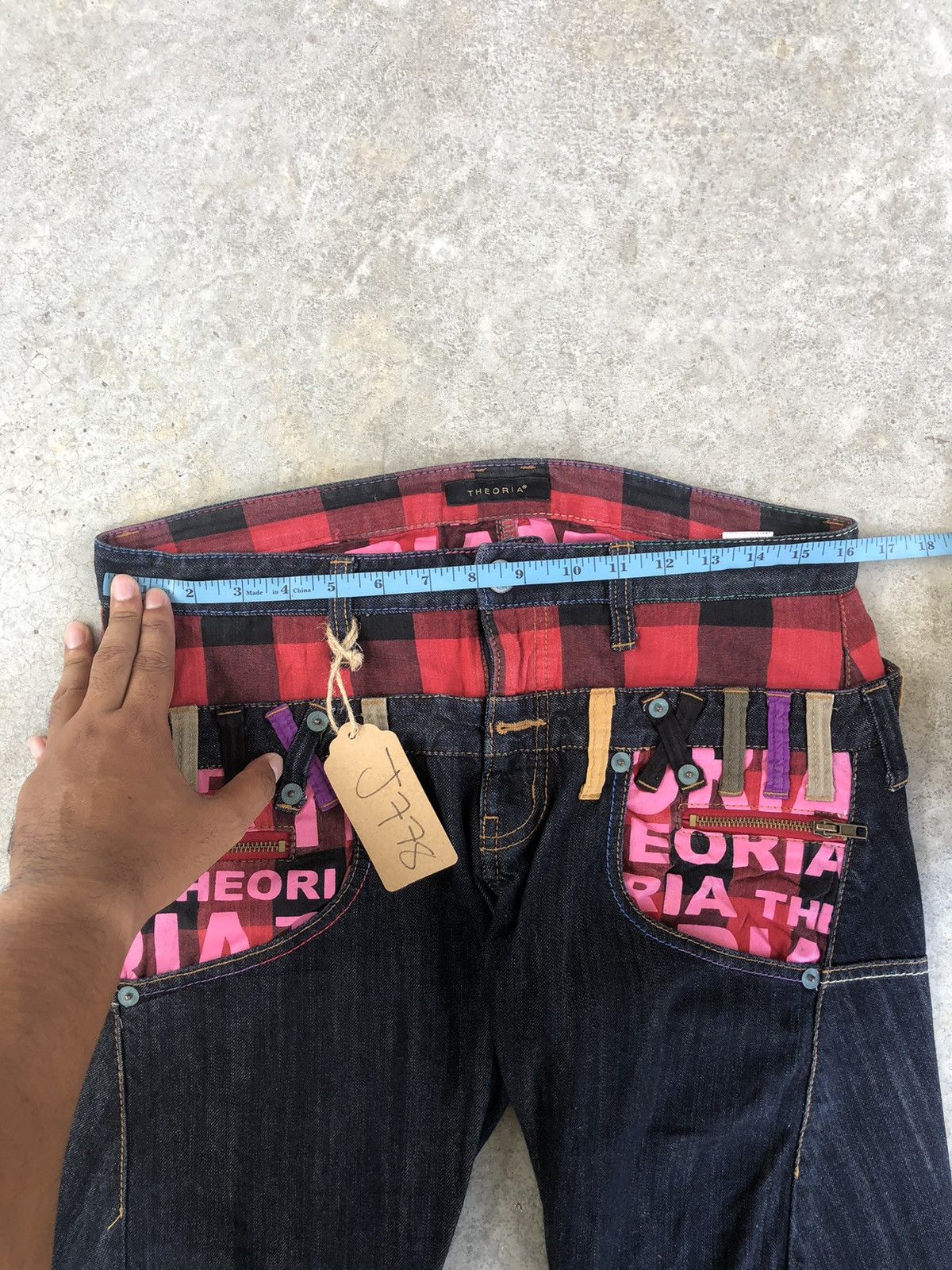 Japanese Brand Japanese Theoria Double Waist Distressed Jeans Size US 32 / EU 48 - 16 Thumbnail
