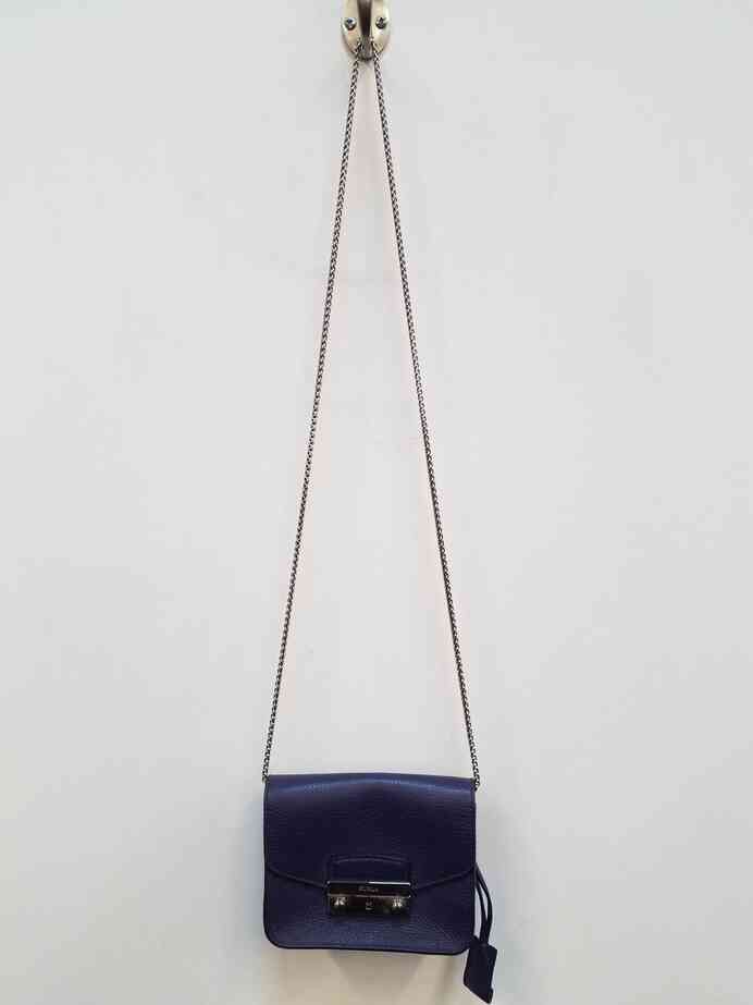 Furla FURLA Julia Mini Bag Chain Strap w/ Lock & Key Indigo Size ONE SIZE - 3 Thumbnail