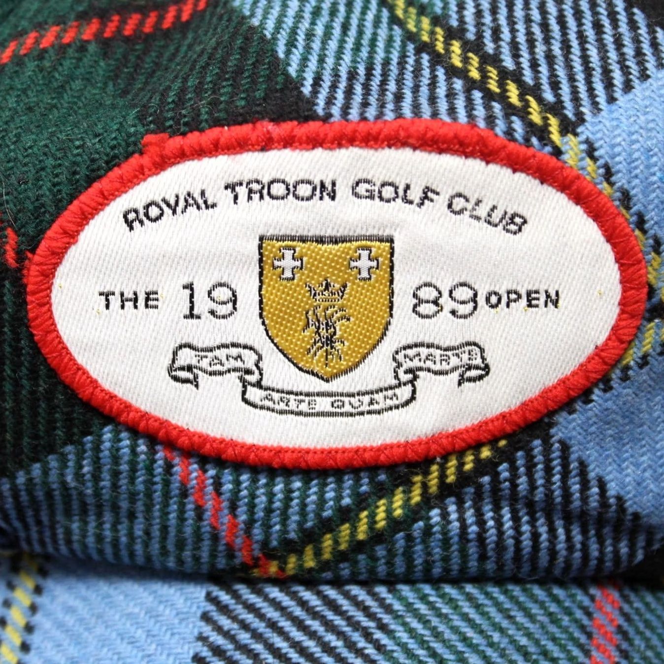 Vintage VTG Royal Troon 1989 British Open Hat Plaid Newsboy Cap Wool/Cotton Blue Green Red Yellow Men Adjustable One Size Crew/Newsboy Cap Men Size ONE SIZE - 4 Thumbnail