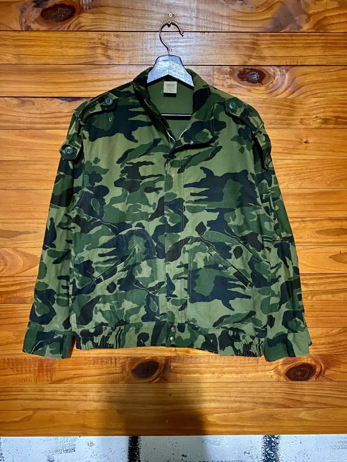 Vintage Vintage Sunrocky Japan Military Camo Jacket – 100% Cotton Size US M / EU 48-50 / 2 - 3 Thumbnail