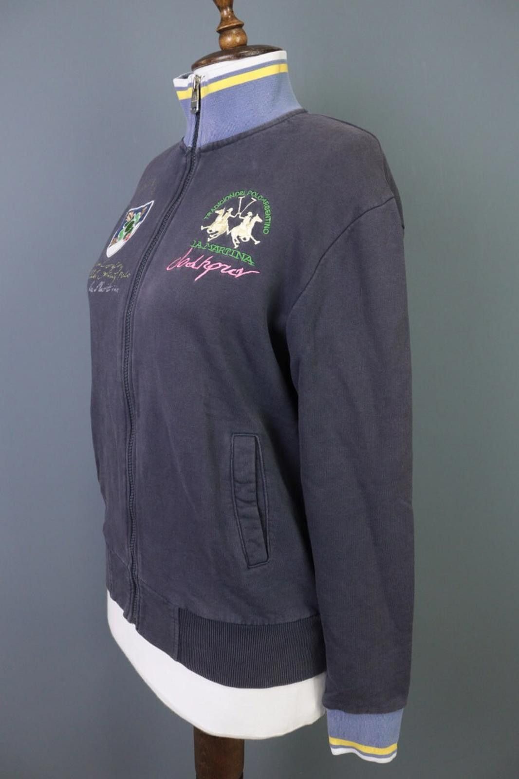 La Martina La Martina Blue Full Zip Long Sleeve Sweater Size M Size M / US 6-8 / IT 42-44 - 7 Thumbnail