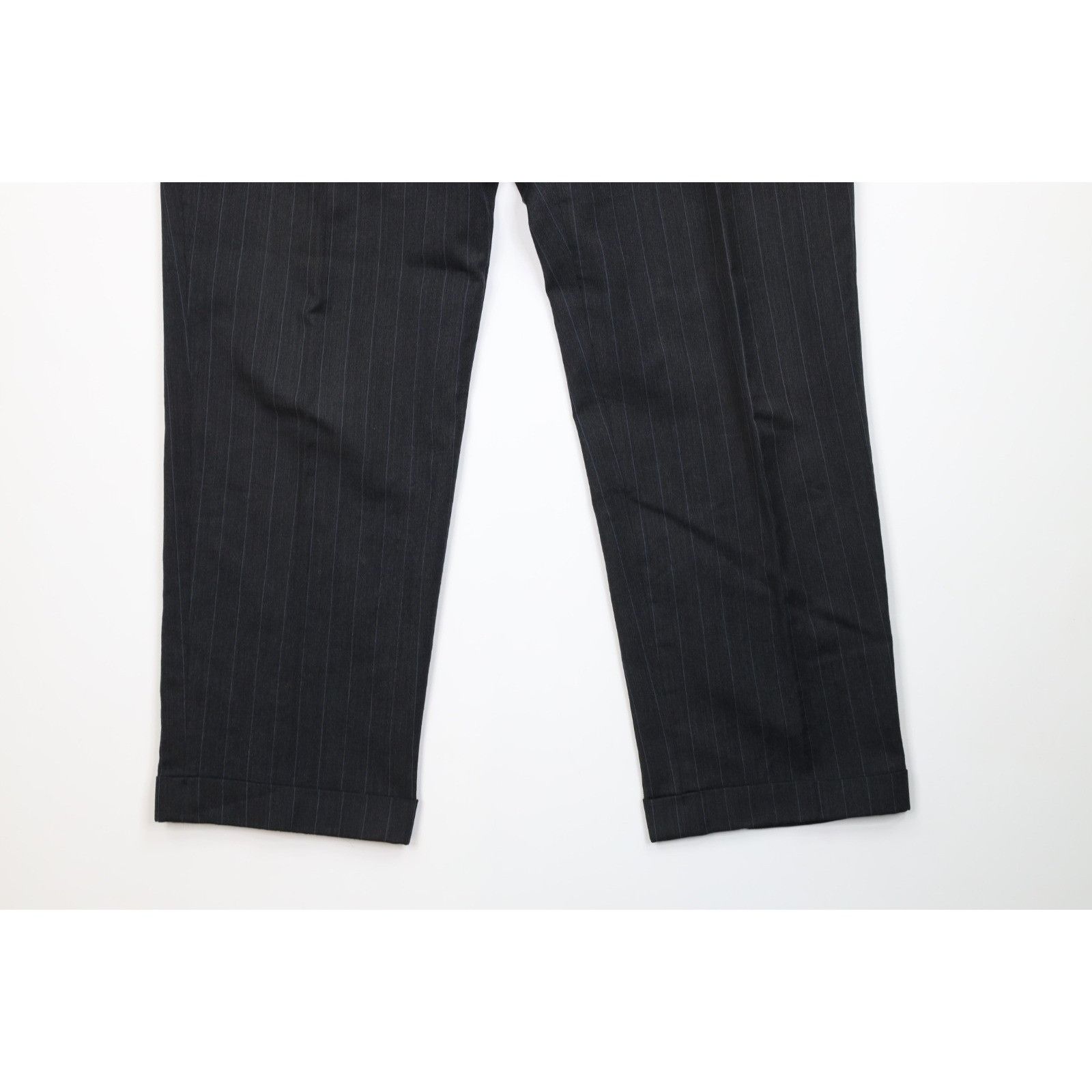 Vintage Vintage 90s Streetwear 2 Piece Wedding Wool Pinstriped Suit Size 42R - 16 Thumbnail