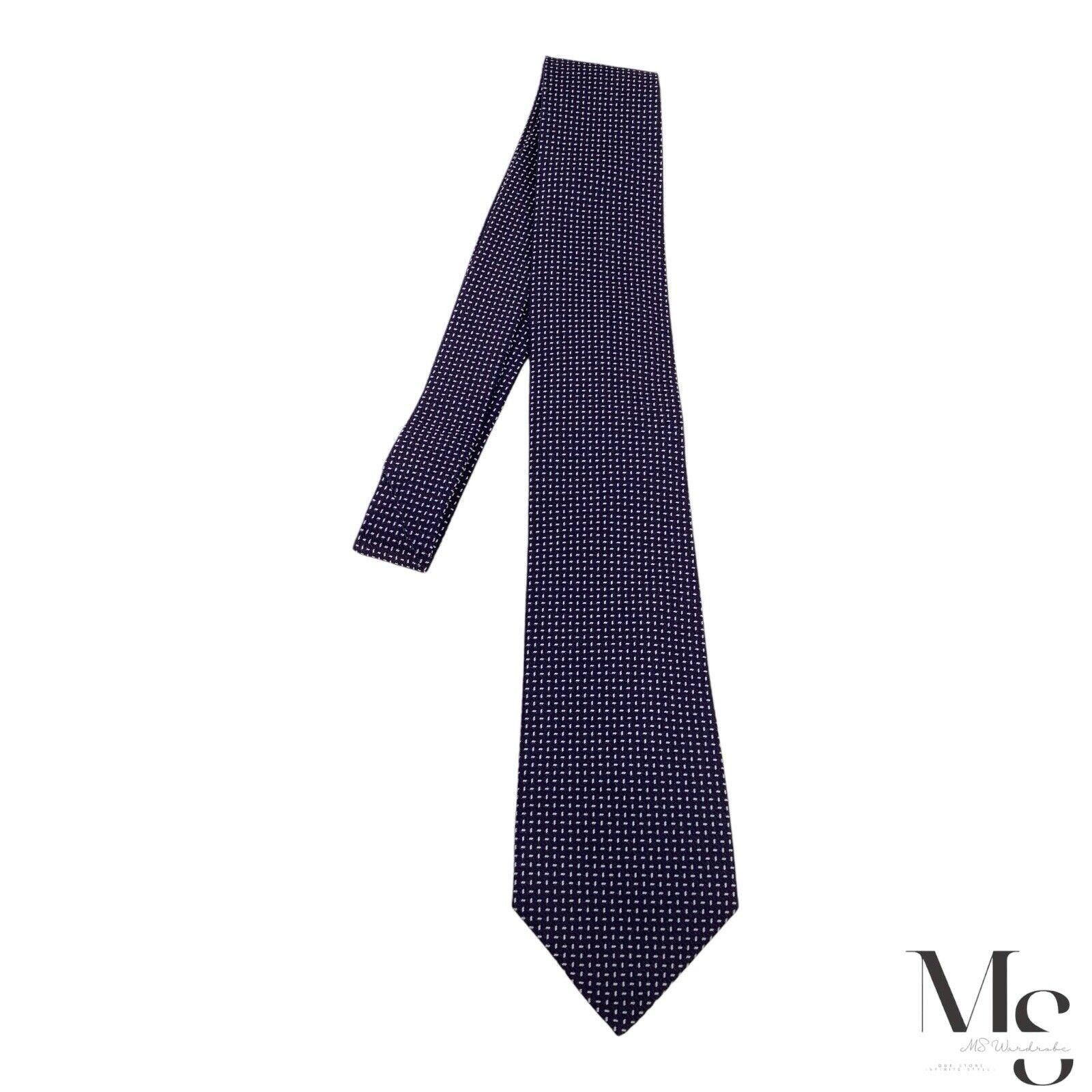 Boggi BOGGI MILANO Blue Geometric Luxury Silk Tie Made In Italy W: Size ONE SIZE - 6 Thumbnail