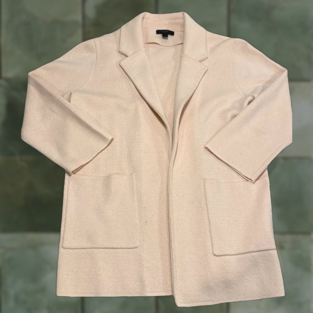 J.Crew J. Crew Sophie Open Front Sweater Blazer Merino Wool Blend Pink Womens Size S Size S / US 4 / IT 40 - 1 Thumbnail