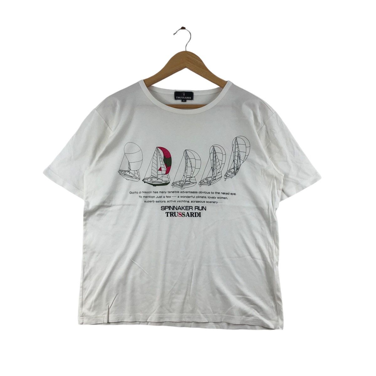Trussardi × Vintage Vintage 90s TRUSSARDI Spinnaker Run T-Shirt Size M Size US M / EU 48-50 / 2 - 1 Thumbnail