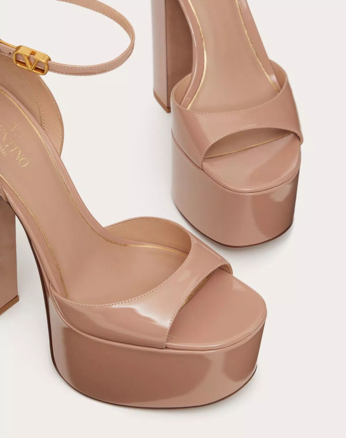 Valentino o1s1wg110426 Tan-Go Patent Leather Platform 155mm Sandals Size US 9.5 / IT 39.5 - 6 Thumbnail
