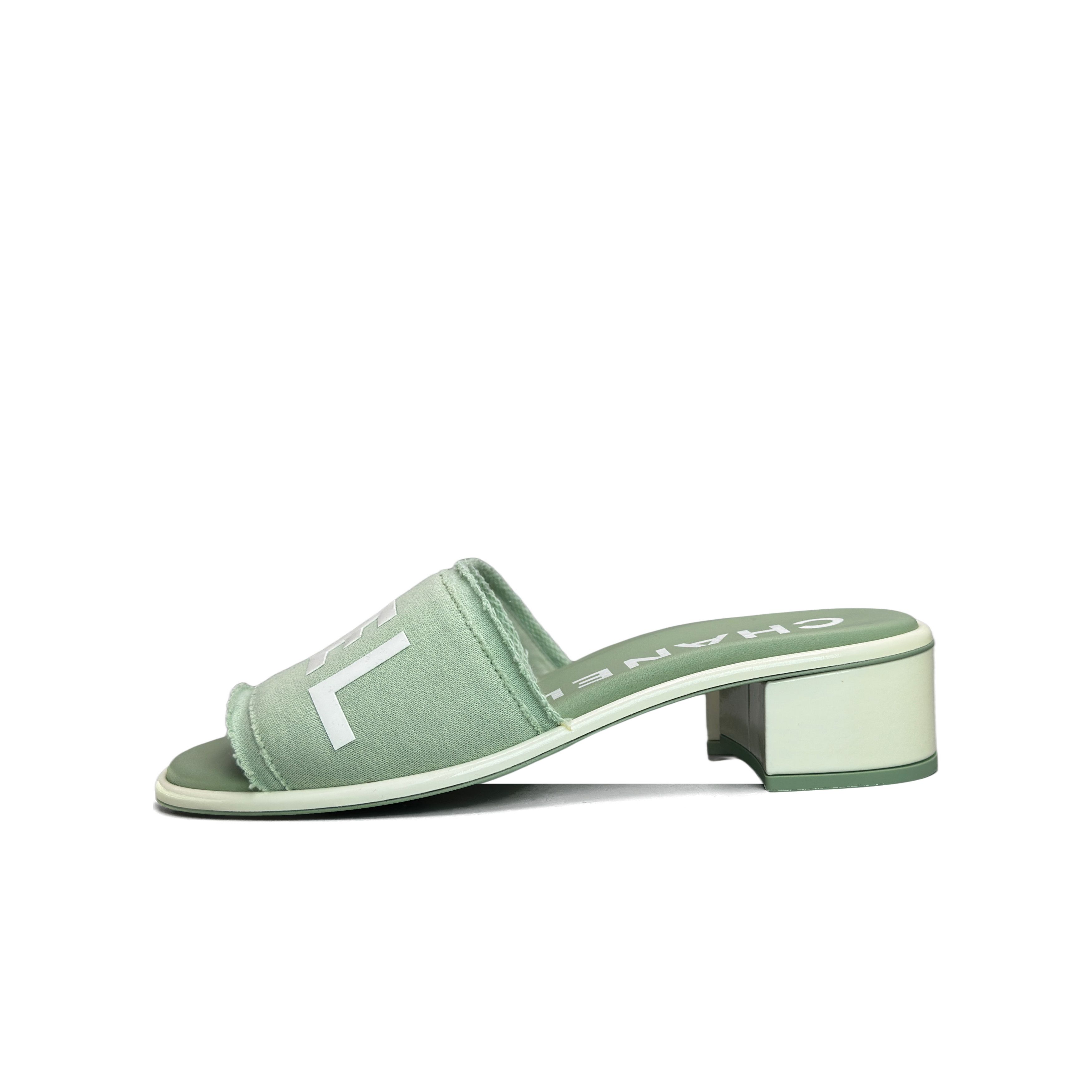 Chanel CHANEL Logo Canvas Sandals Size 37.5 Size US 7.5 / IT 37.5 - 1 Thumbnail