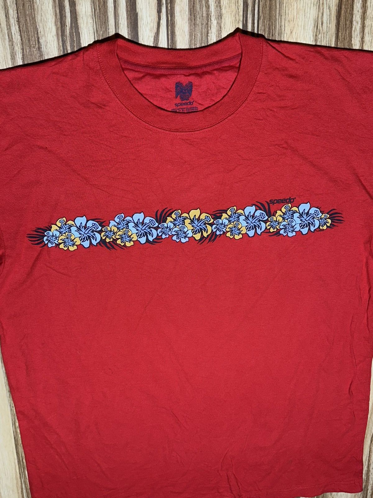 Speedo Speedo Red Floral Men's Tee Size US L / EU 52-54 / 3 - 4 Thumbnail