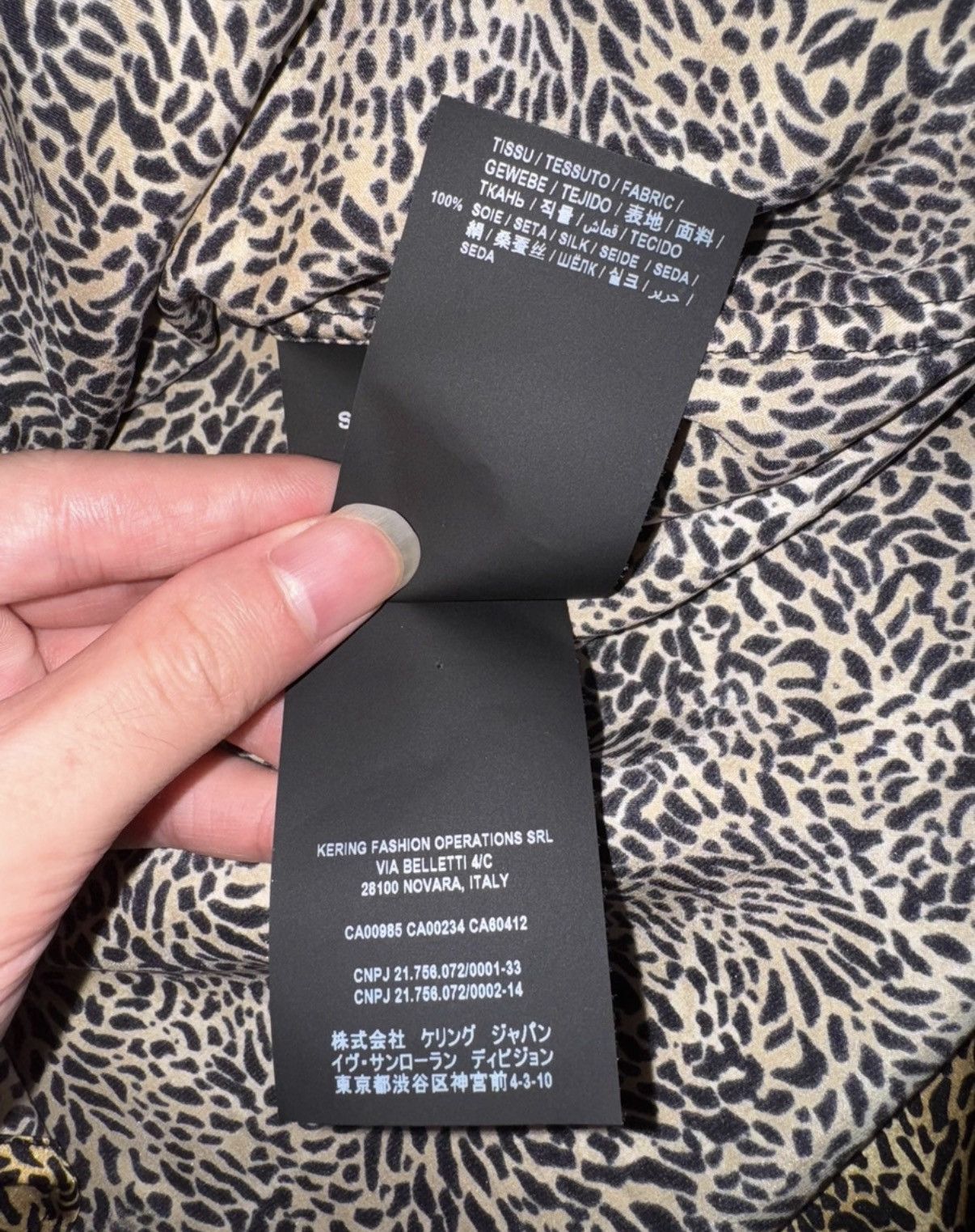 Saint Laurent Paris Saint Laurent 20FW Runway Silk Caramel Leopard Print Shirt Size US S / EU 44-46 / 1 - 7 Thumbnail