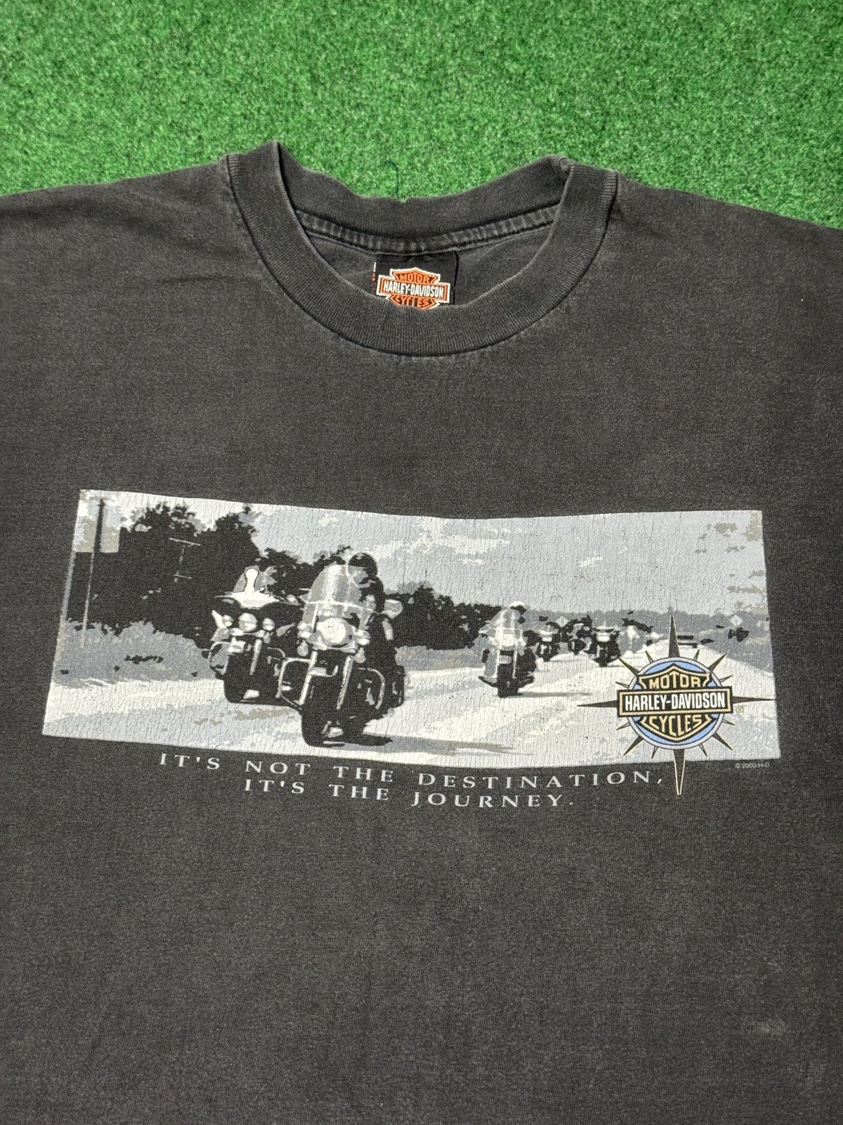 Harley Davidson Vintage 90s Harley Davidson Faded Biker Motorcycle T Shirt Size US XL / EU 56 / 4 - 2 Thumbnail