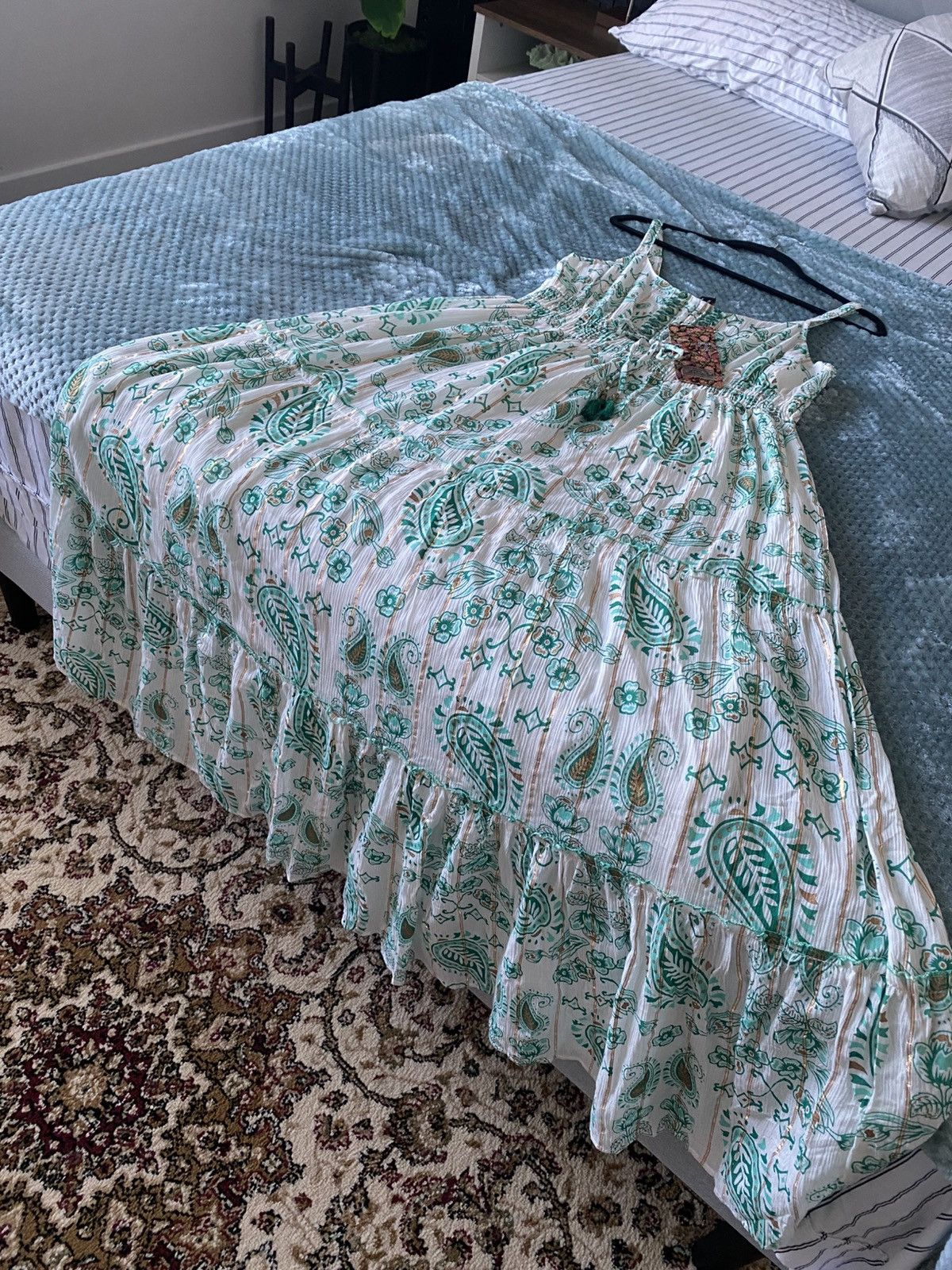 Other Me 2 Magic Anthropologie Boho Paisely summer Maxi Dress NWT Size XL / US 12-14 / IT 48-50 - 9 Thumbnail