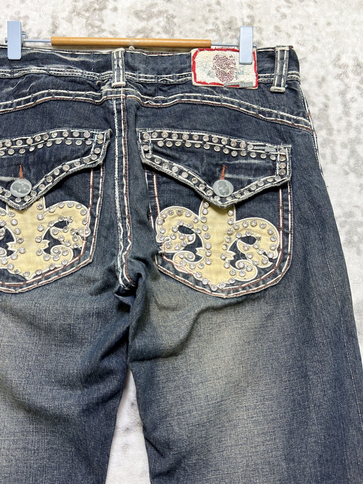 Hysteric Glamour Laguna Beach Fleur De Lis Embellishment Flared White Stitch Size US 32 / EU 48 - 10 Thumbnail