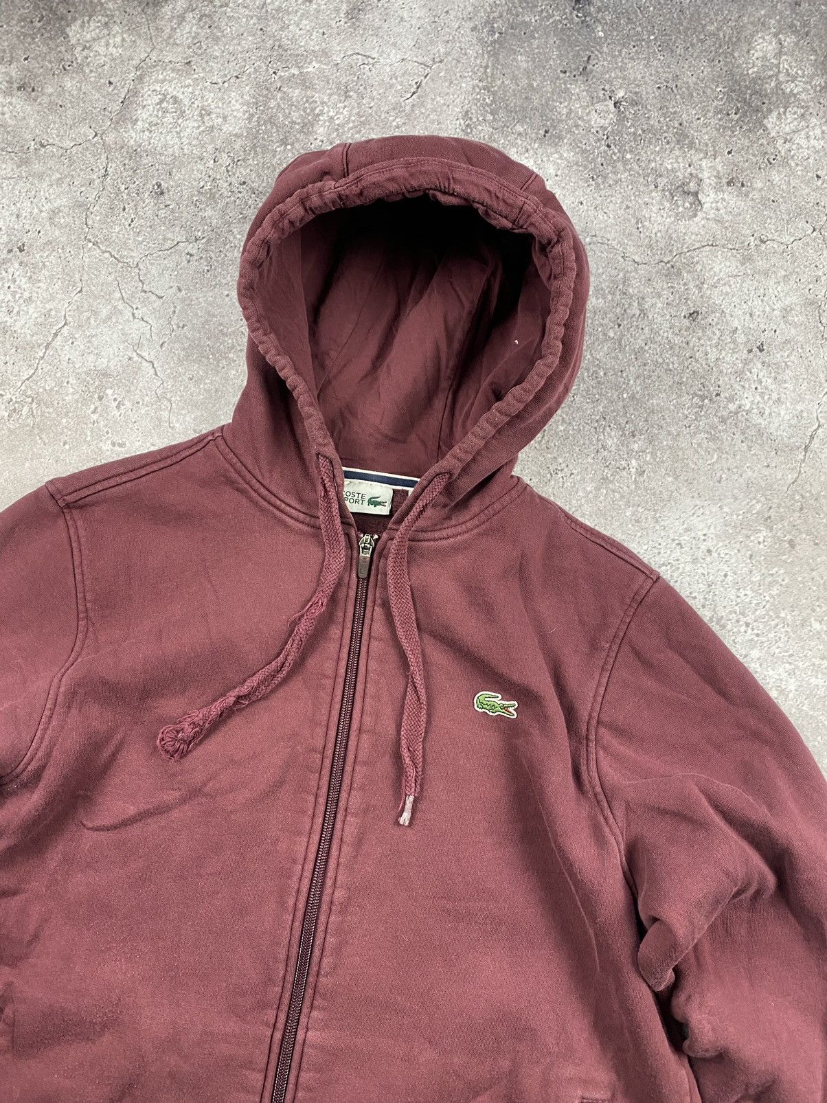 Lacoste × Vintage Vintage Lacoste Sport Logo zip Hoodie Cherry L Size US L / EU 52-54 / 3 - 2 Thumbnail