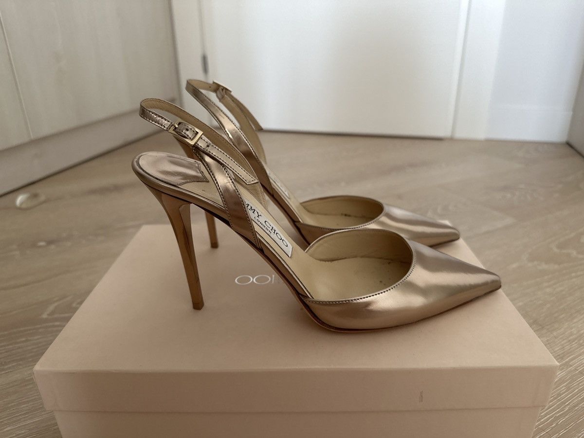 Jimmy Choo gold heels