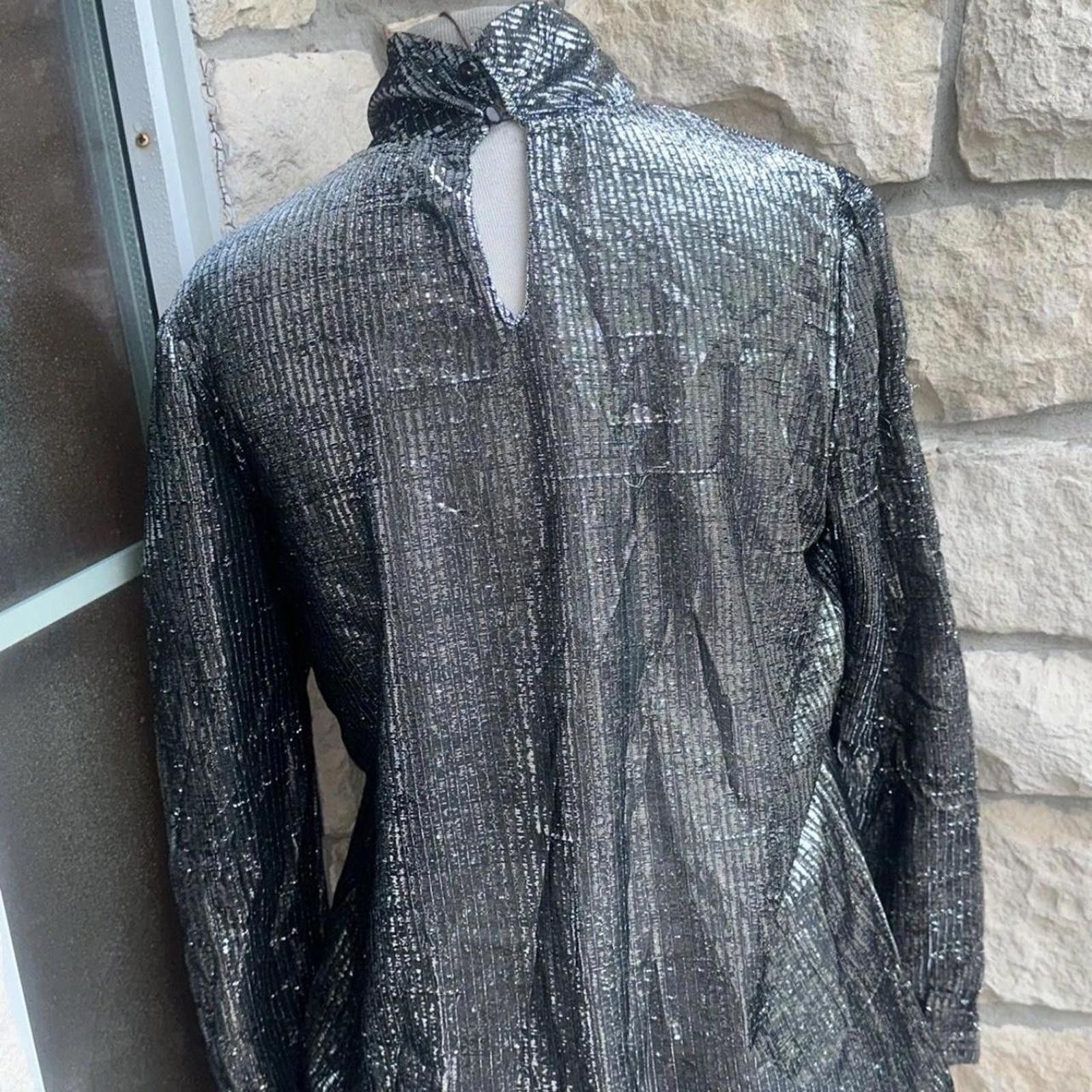 Blair Vintage Lady Blair Blouse Metallic Gold Sparkly Size Small Size S / US 4 / IT 40 - 2 Thumbnail