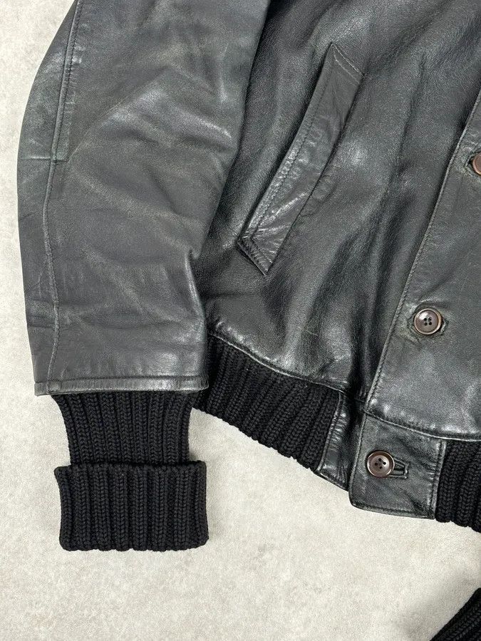Daniele Alessandrini AW2005 Daniele Alessandrini Black Eroded Buttoned Leather Jacket Size US L / EU 52-54 / 3 - 8 Thumbnail