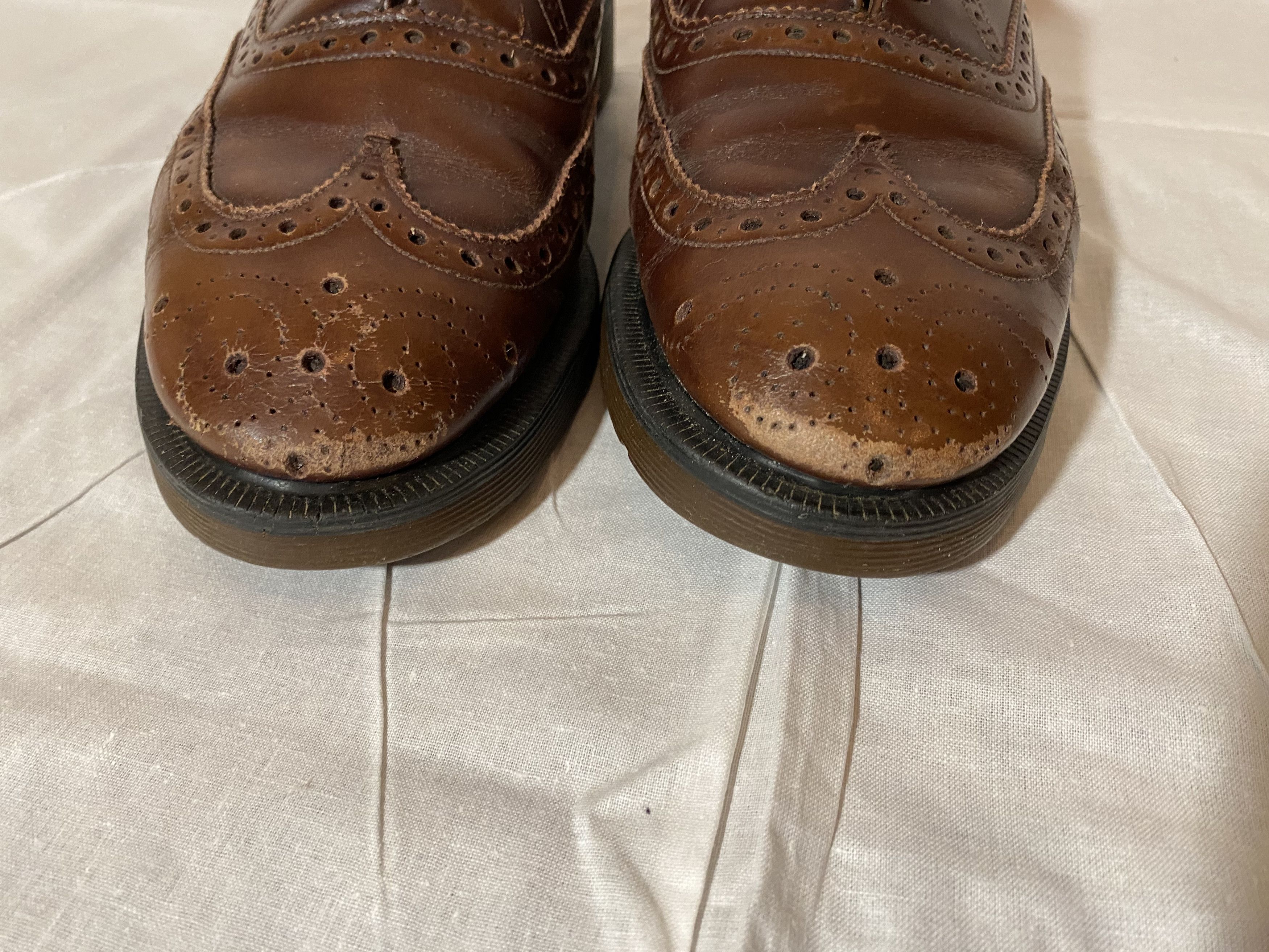Dr. Martens Dr Martens Brown Brogue Shoes Made In England Size US 8 / EU 41 - 4 Thumbnail