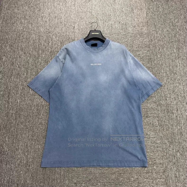 Balenciaga Balenciaga Embroidered Letter Gradation Short Sleeve Size US S / EU 44-46 / 1 - 1 Thumbnail