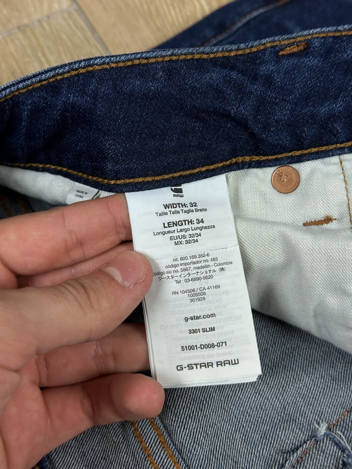 G-Star NEW🏷️ G-Star Raw 3301 Slim Denim Jeans Size US 32 / EU 48 - 6 Thumbnail