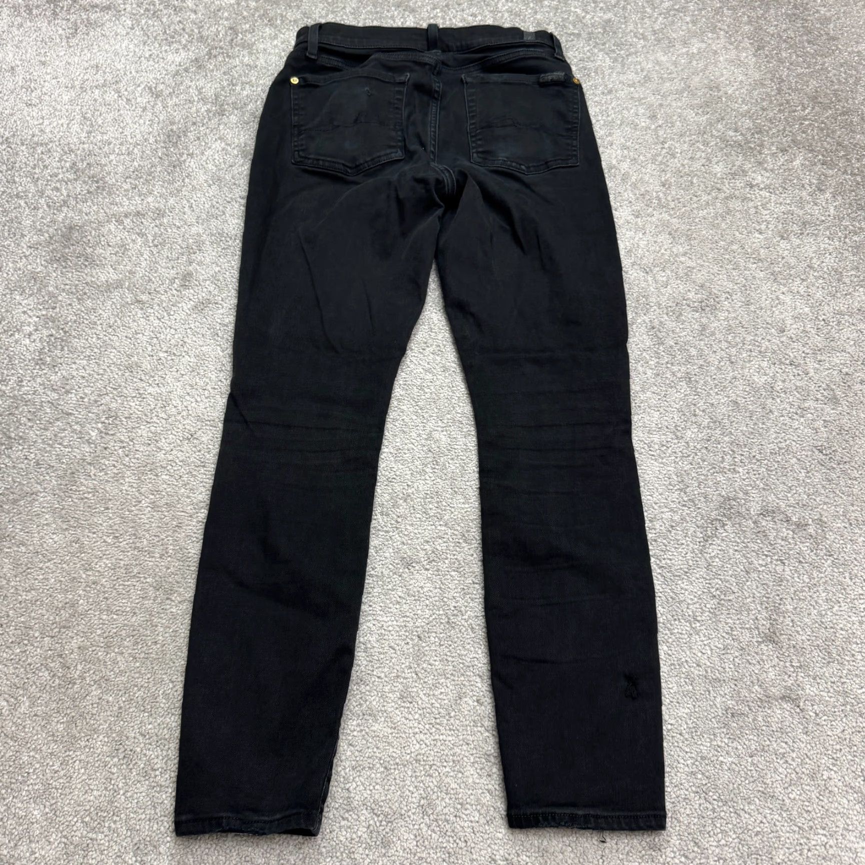 7 For All Mankind 7 For All Mankind Gwenevere High Waist Skinny Jeans Women's 26 Black Denim Size 26" / US 2 / IT 38 - 2 Thumbnail