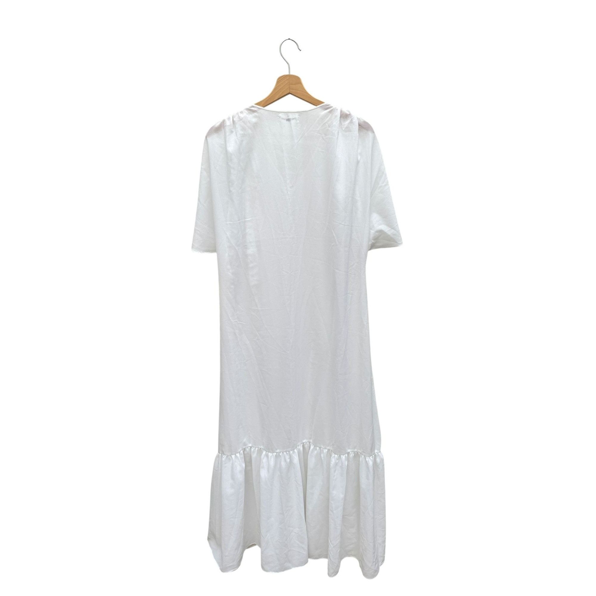 Yves Saint Laurent 1980s Vintage White Maxi Dress Size L / US 10 / IT 46 - 4 Thumbnail
