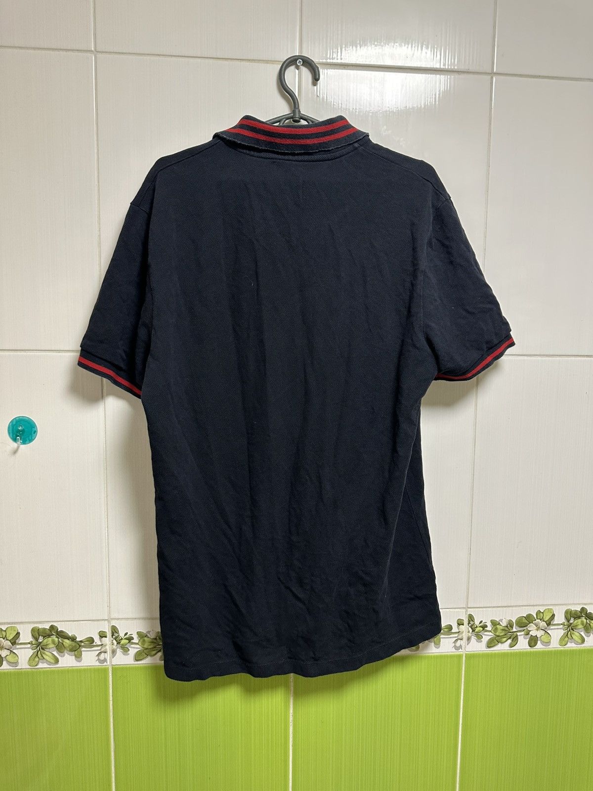 Gucci Gucci Dark Navy Bee Embroidered Pique Cotton Polo XXL Size US XXL / EU 58 / 5 - 11 Thumbnail