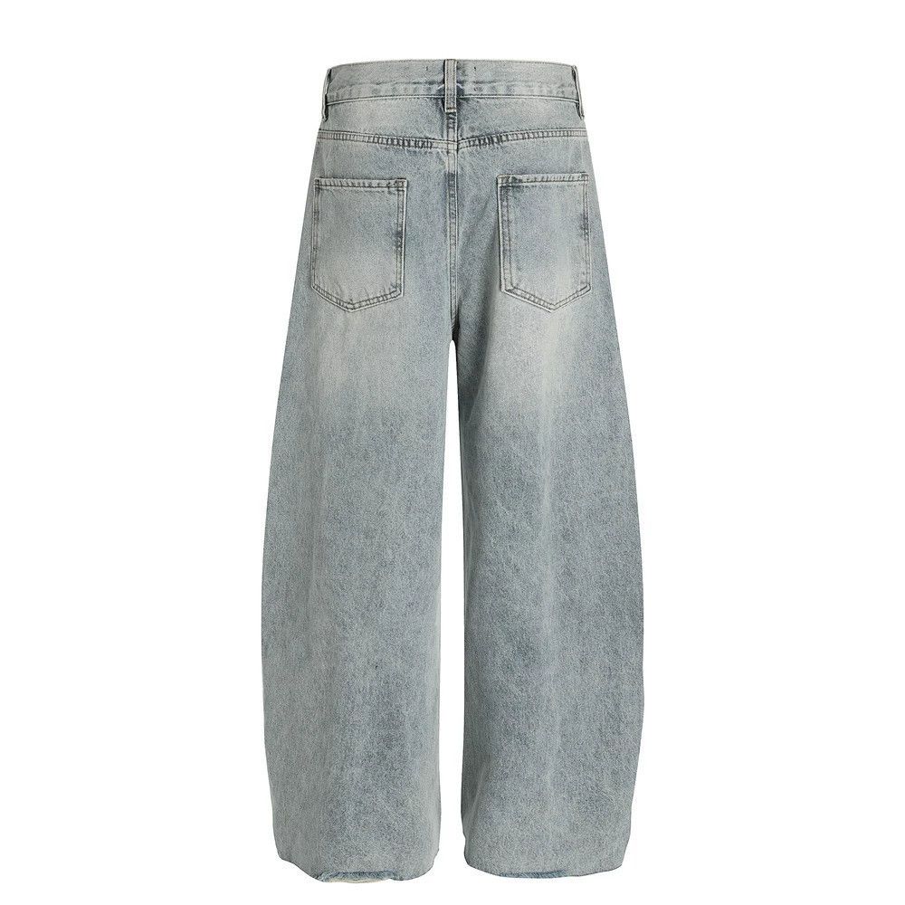 Jean Men's retro punk ripped washed scimitar jeans y2k Size US 32 / EU 48 - 2 Thumbnail