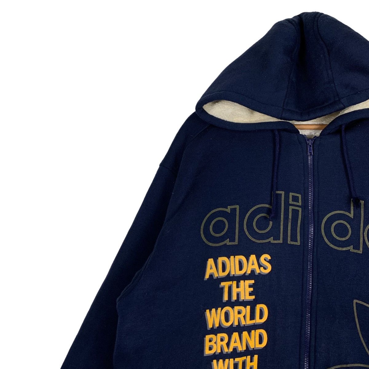 Adidas ADIDAS TREFOIL BIG LOGO SHERPA HODDIES #0183-C9 Size US S / EU 44-46 / 1 - 8 Thumbnail