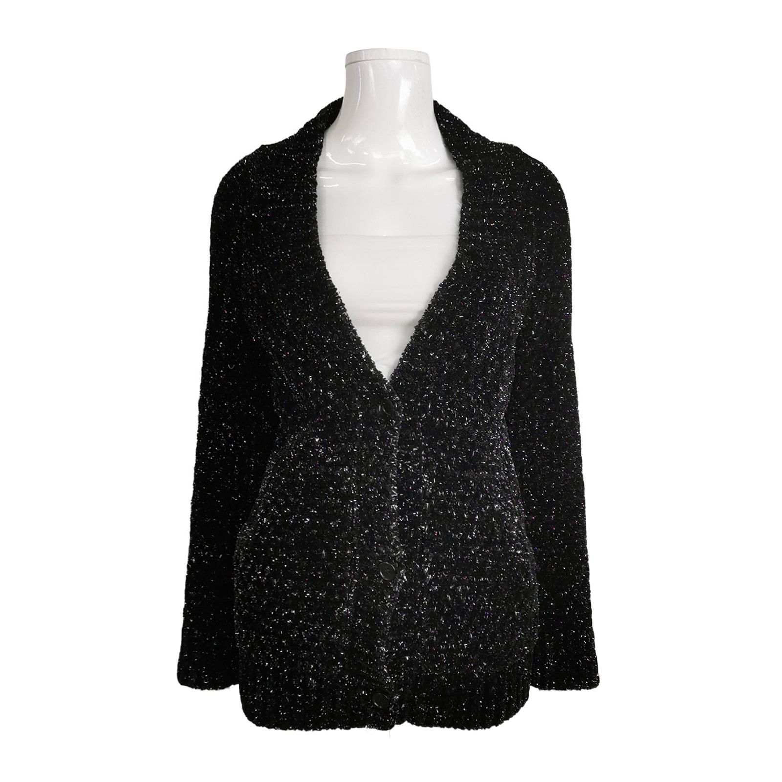Saint Laurent Paris Saint Laurent Metallic Knit Jacket XS Size XS / US 0-2 / IT 36-38 - 1 Thumbnail