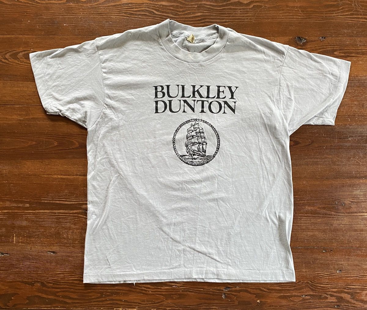 Vintage Vintage 80’s Bulkley Dunton Paper Co Single Stitch Grey Tee Size US L / EU 52-54 / 3 - 1 Thumbnail