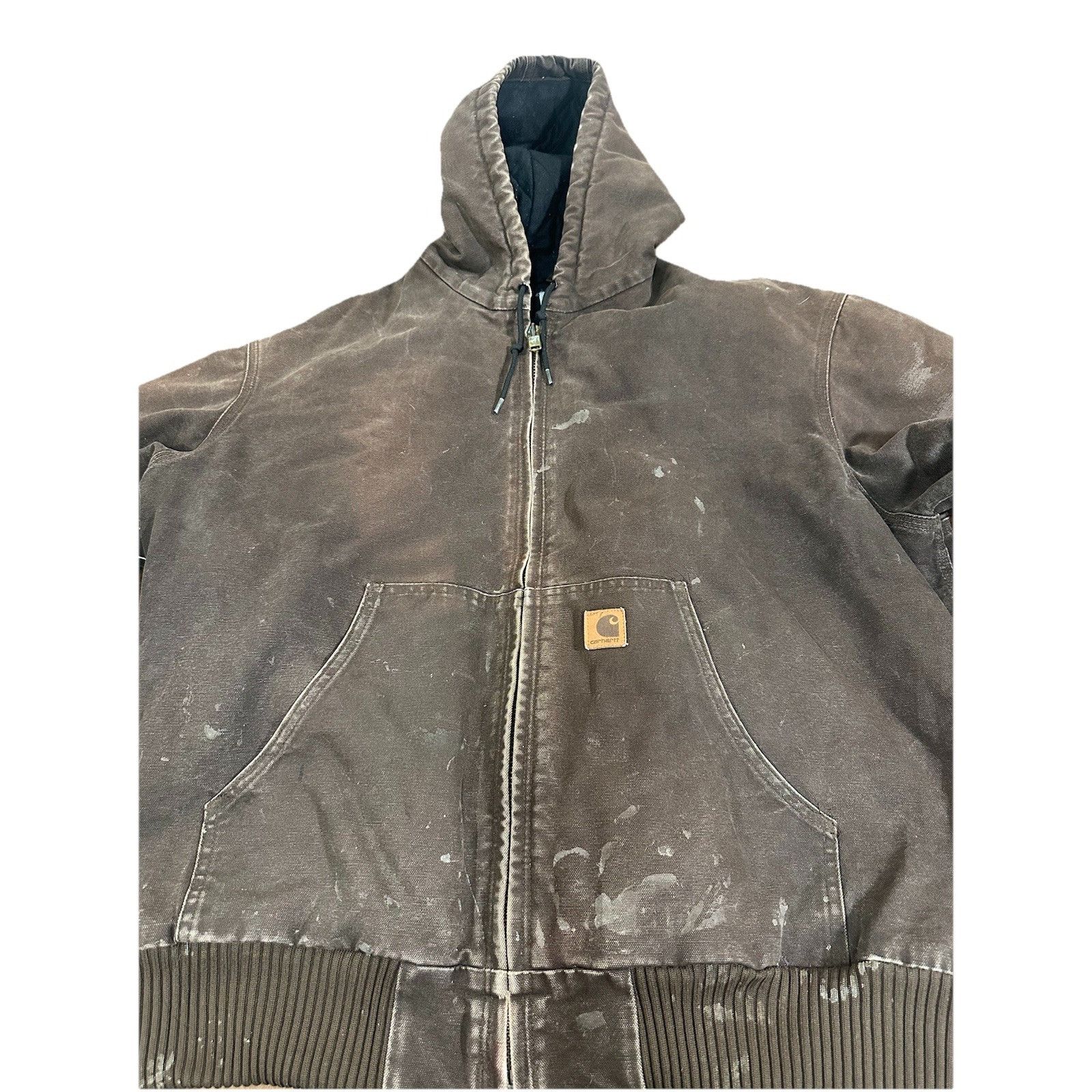 Carhartt Vintage Carhartt Jacket J130 LBR Zip Hooded Jacket Mens Larg Size US XXL / EU 58 / 5 - 2 Thumbnail