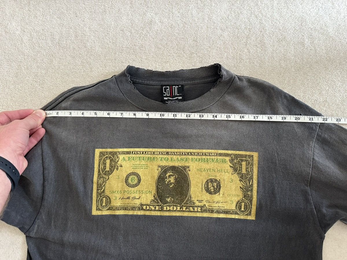 Saint Michael Saint Mxxxxxx Michael anxiety dollar gray sleeve t shirt M Size US M / EU 48-50 / 2 - 6 Thumbnail