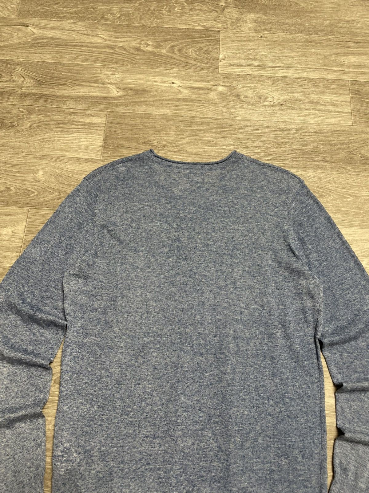 C.P. Company C.P. Company Linen Blend Long Sleeve Sweater Blue Size US L / EU 52-54 / 3 - 17 Thumbnail