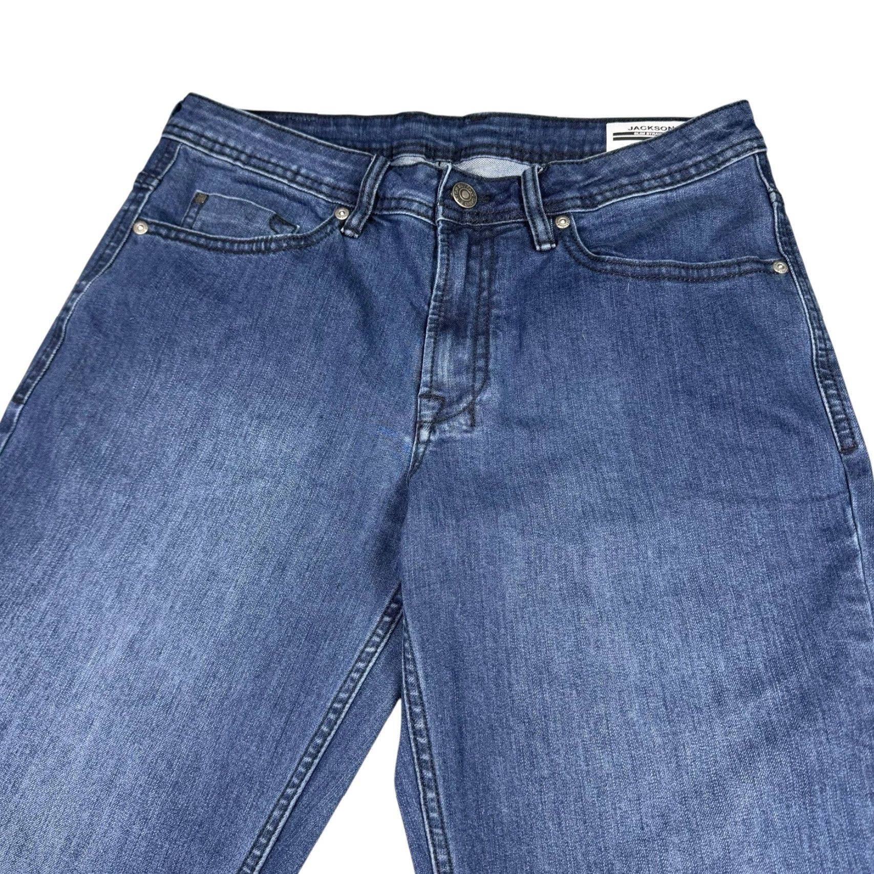 Buffalo David Bitton Buffalo David Bitton Jeans Slim Straight Jeans Mens 32x34 Denim Blue 5-Pocket Logo 90s Cowboy Pattern: Solid Shirt? Size US 32 / EU 48 - 2 Thumbnail