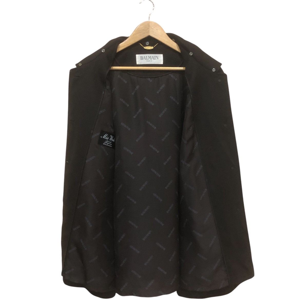 Balmain Balmain Mix Wool Coat Winter Loose Armpit Button Size M / US 6-8 / IT 42-44 - 7 Thumbnail