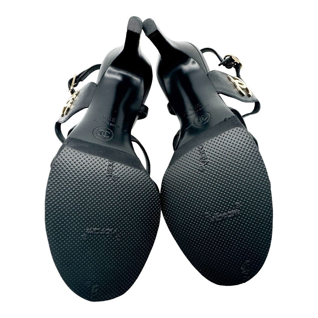 Chanel Chanel CC Logo Lambskin Slingback Sandal Heels Size US 6.5 / IT 36.5 - 9 Thumbnail