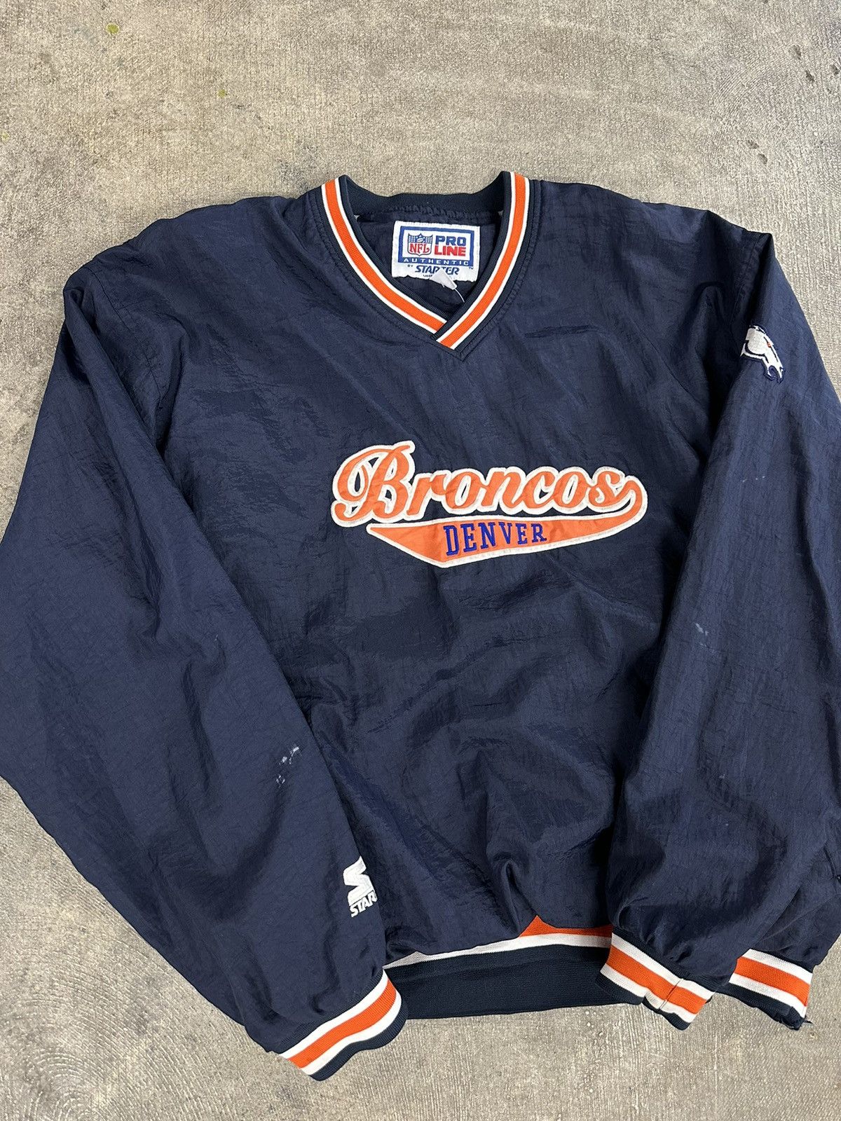 NFL × Starter × Vintage Vintage 90s Starter Denver Broncos Windbreaker Jacket Size US XL / EU 56 / 4 - 4 Thumbnail