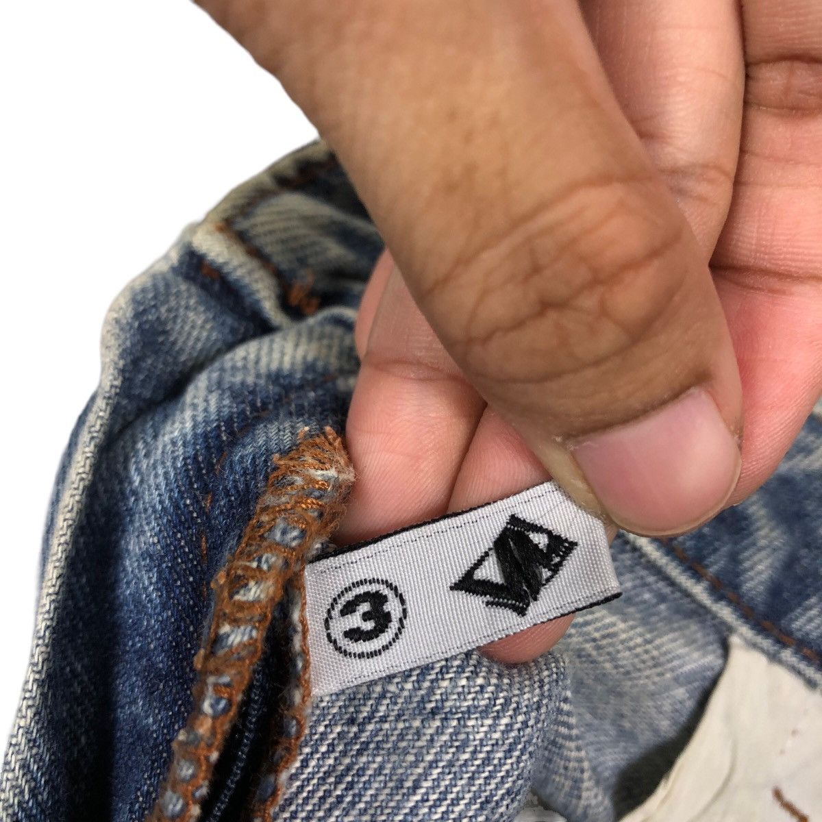 Japanese Brand VINTAGE DENIM JEANS DISTRESSED DESIGN JAMBANGEE ISSEYMIYAKE Size US 30 / EU 46 - 22 Thumbnail