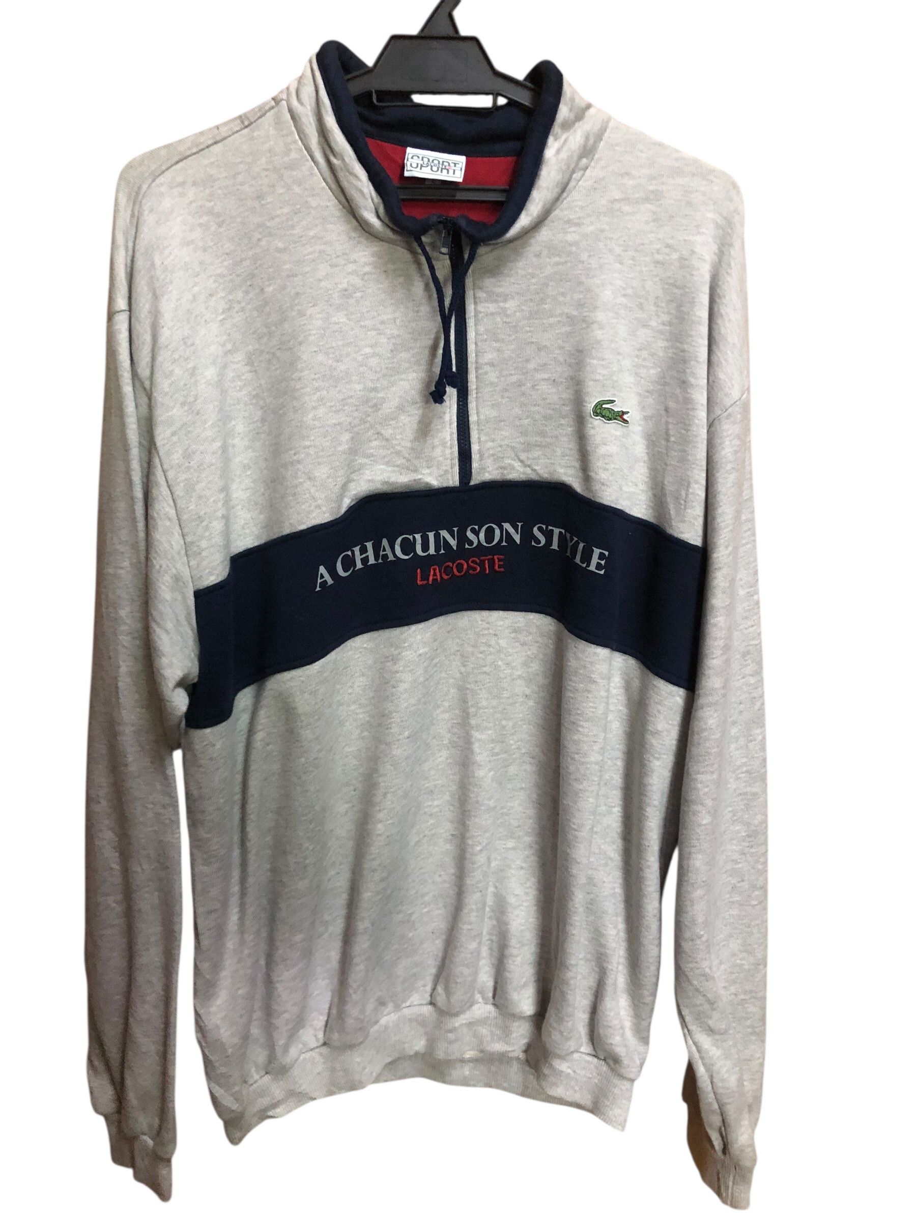 Lacoste Vintage Lacoste Half Zipper Sweatshirt Size US M / EU 48-50 / 2 - 1 Thumbnail