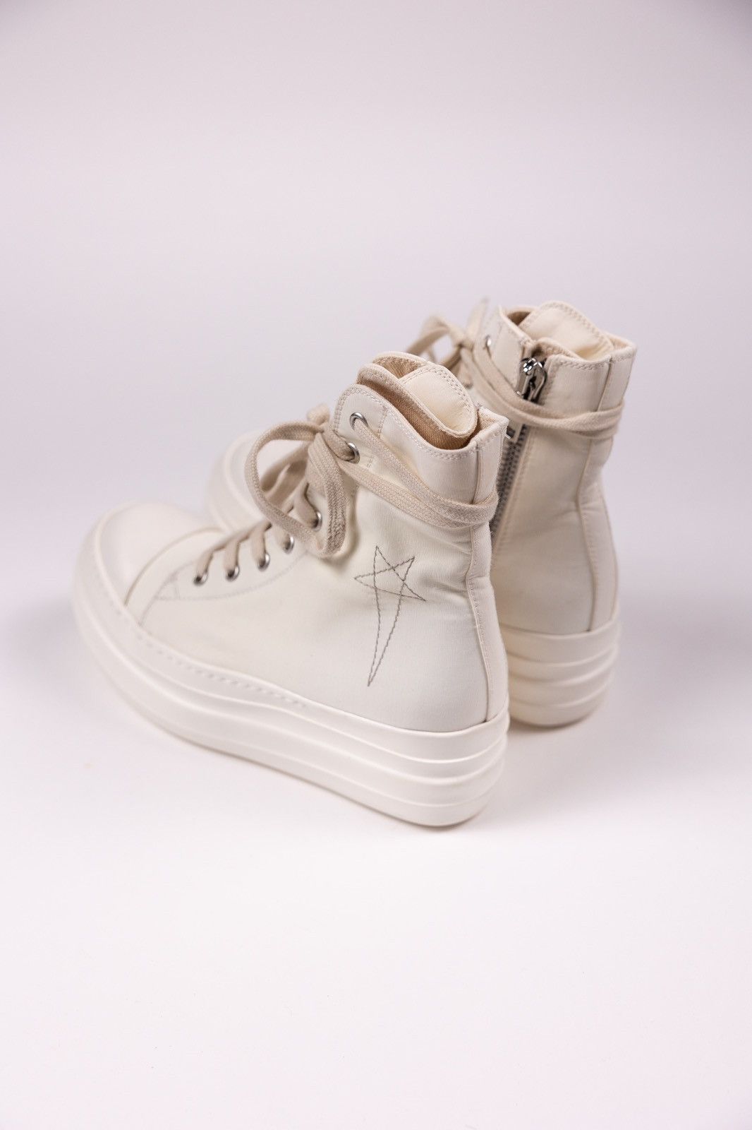 Rick Owens × Rick Owens Drkshdw Rick Owens DRKSHDW Platform High Top Sneakers Size US 5.5 / IT 35.5 - 3 Thumbnail