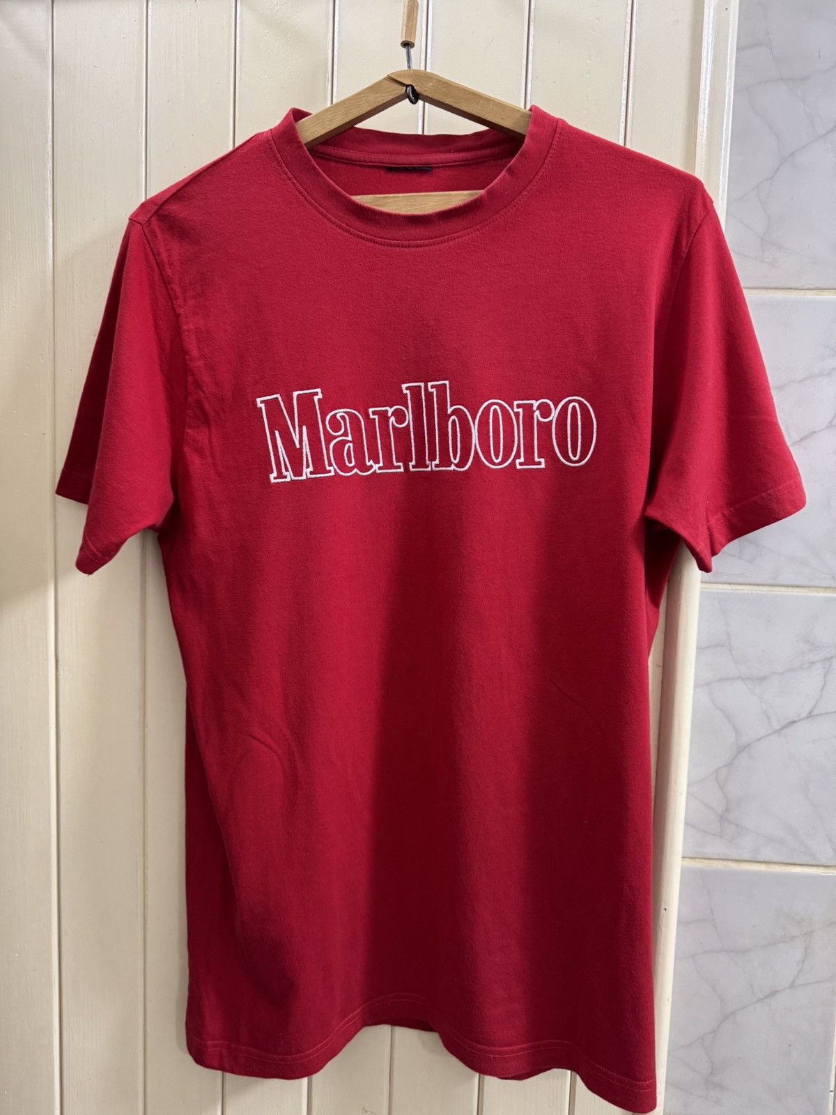 Marlboro × Vintage Marlboro vintage tee big logo t-shirt Size US XL / EU 56 / 4 - 1 Thumbnail