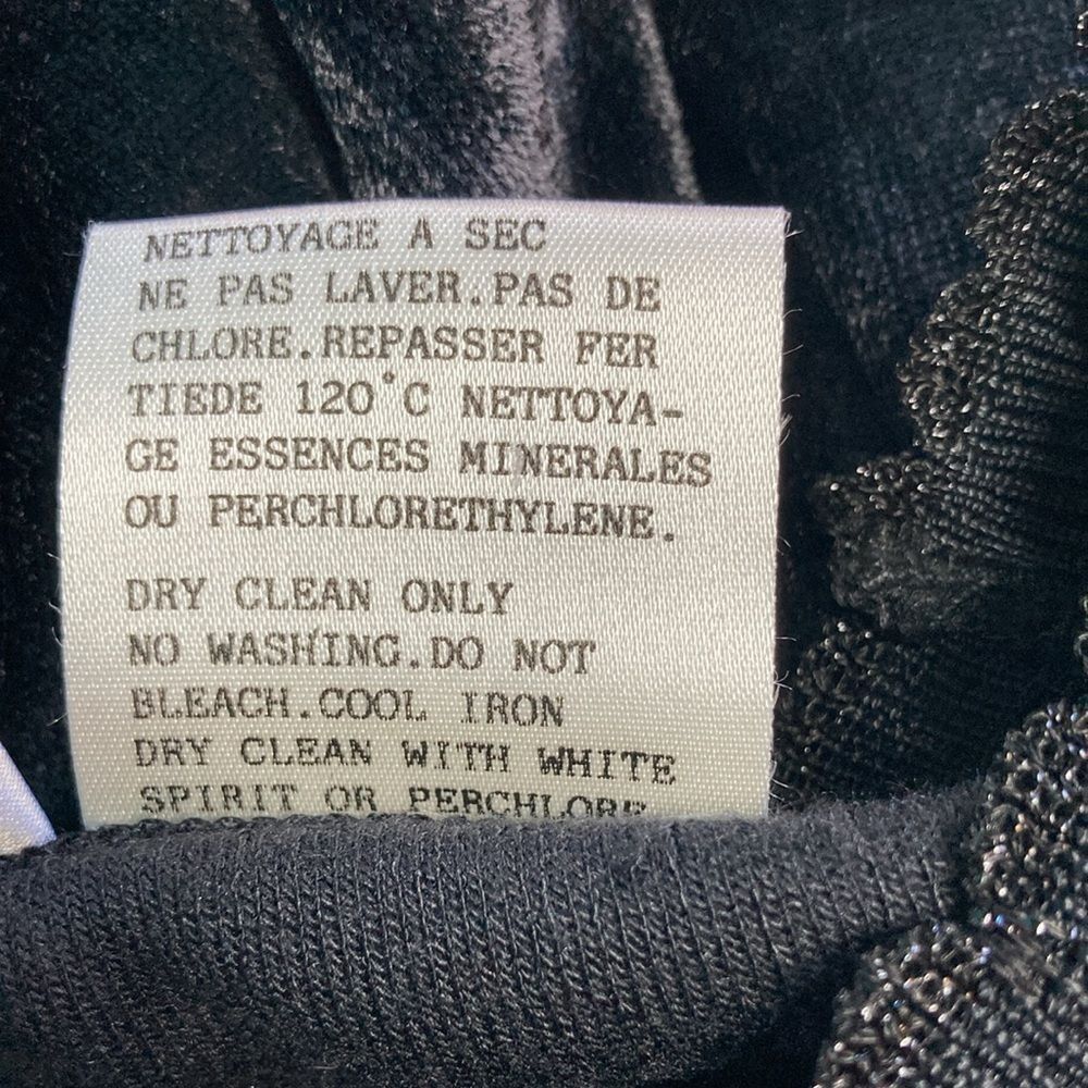 Sonia Rykiel Sonia Rykiel Size L Black Velvety French Pullover Top With G Size L / US 10 / IT 46 - 6 Thumbnail