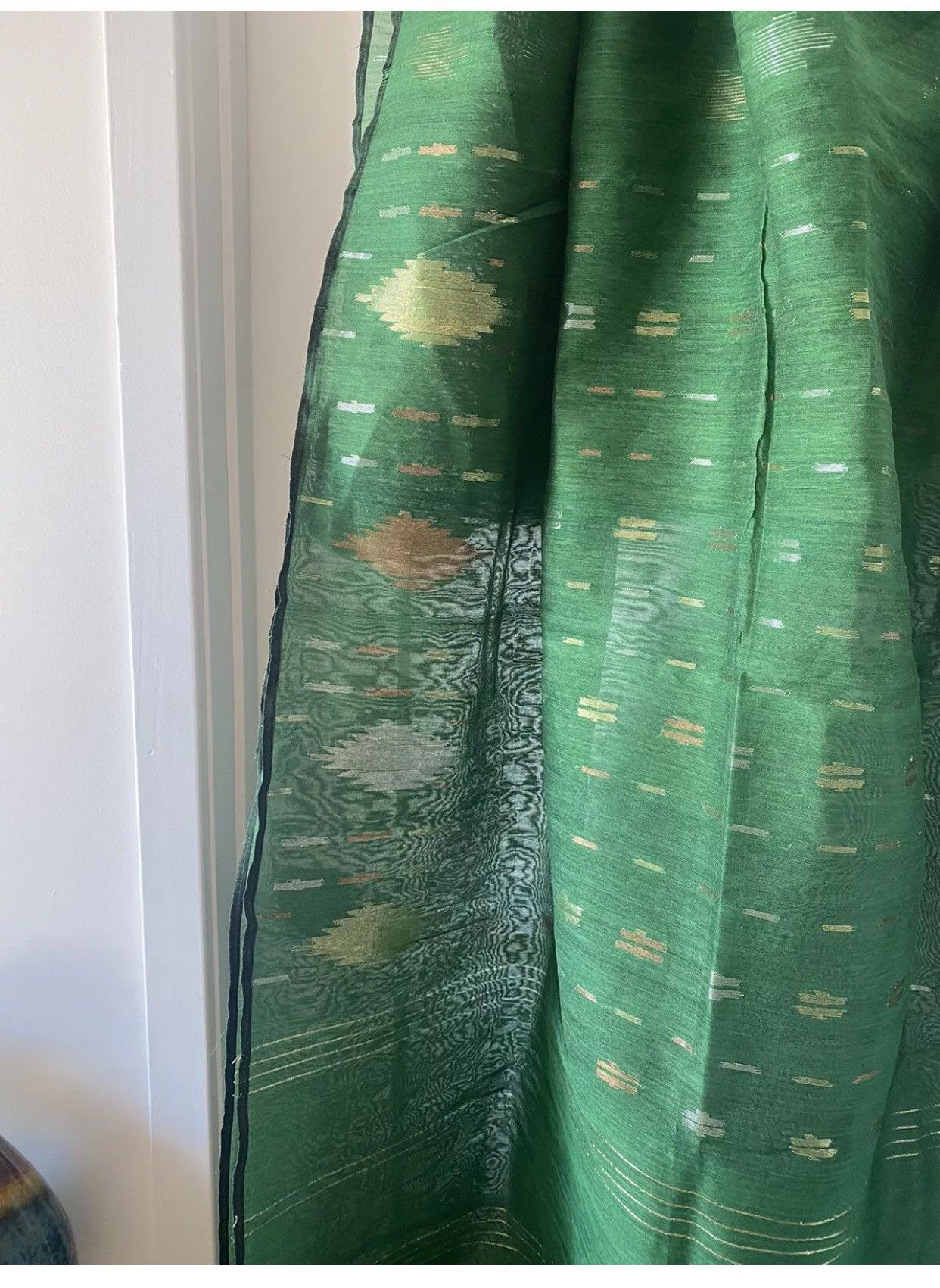 Other Indian Bollywood Saree Jamdani Dhakai 2pc Green saree Size ONE SIZE - 6 Thumbnail