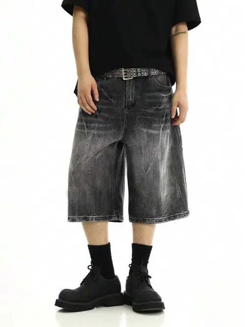 Japanese Brand WASHED opium jorts GOTHIC punk Y2K Size US 34 / EU 50 - 4 Thumbnail